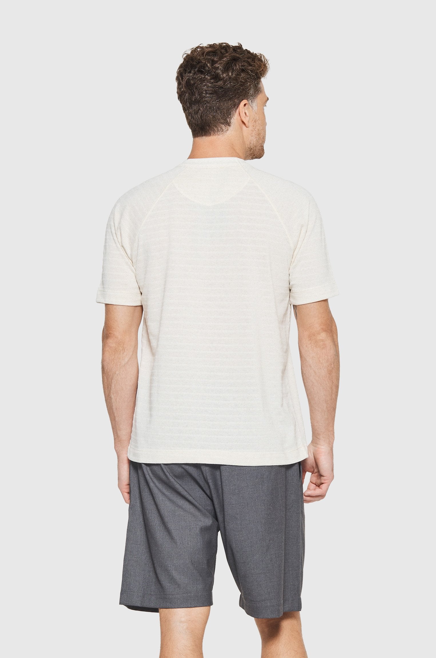 Camiseta Raglã Point Bege