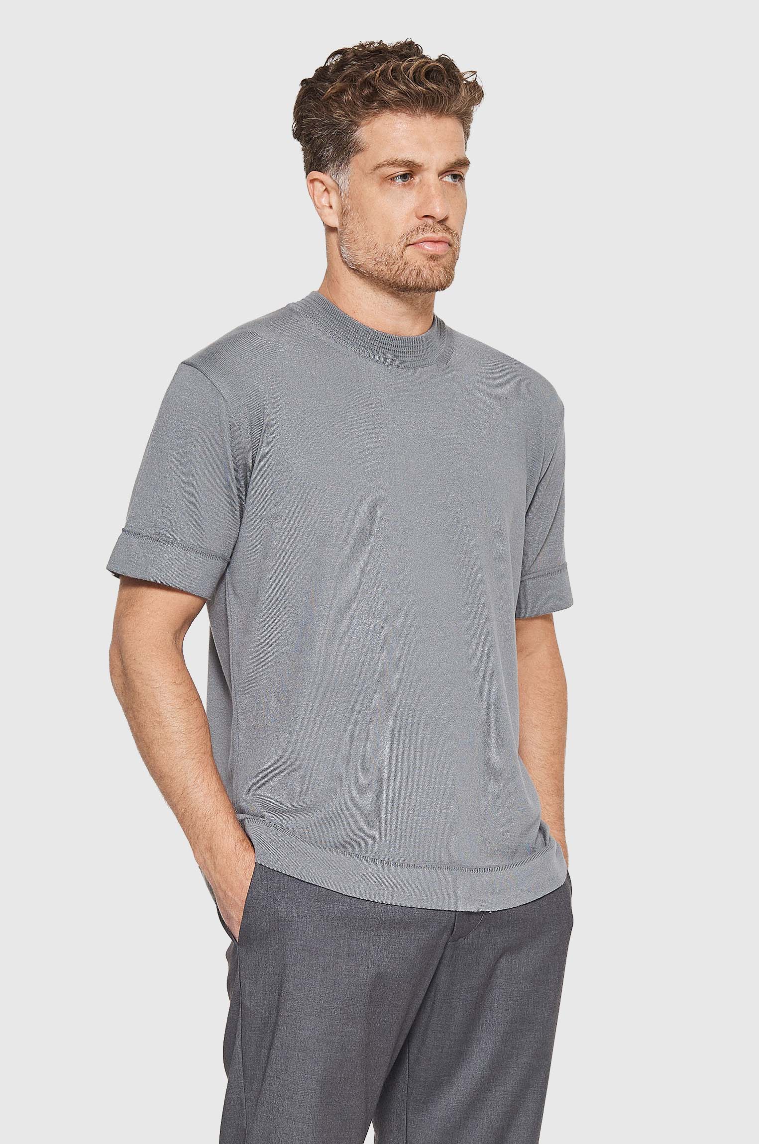 Camiseta Tricô Refine Cinza