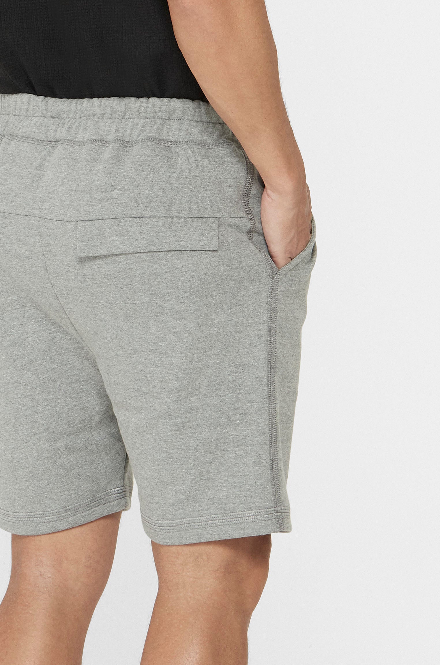 Bermuda Jogger Moletom Trama Cinza