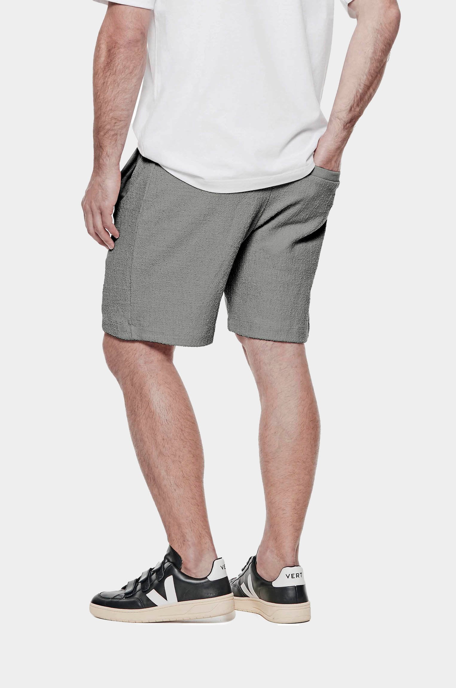 Bermuda Moletom Saruel Cinza Esverdeado