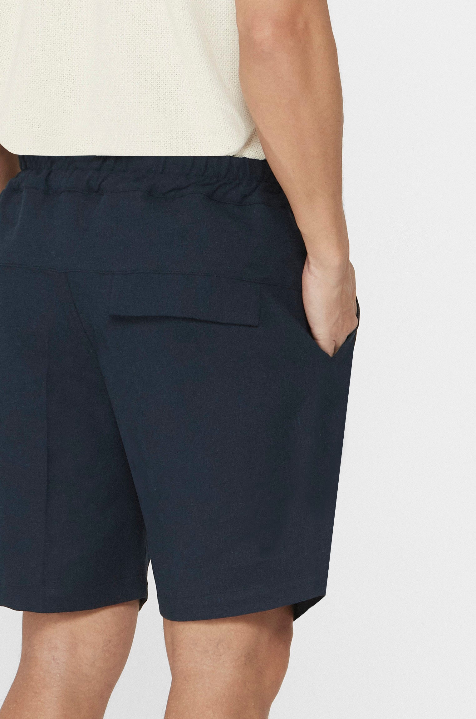 Bermuda Linho Tech Marinho