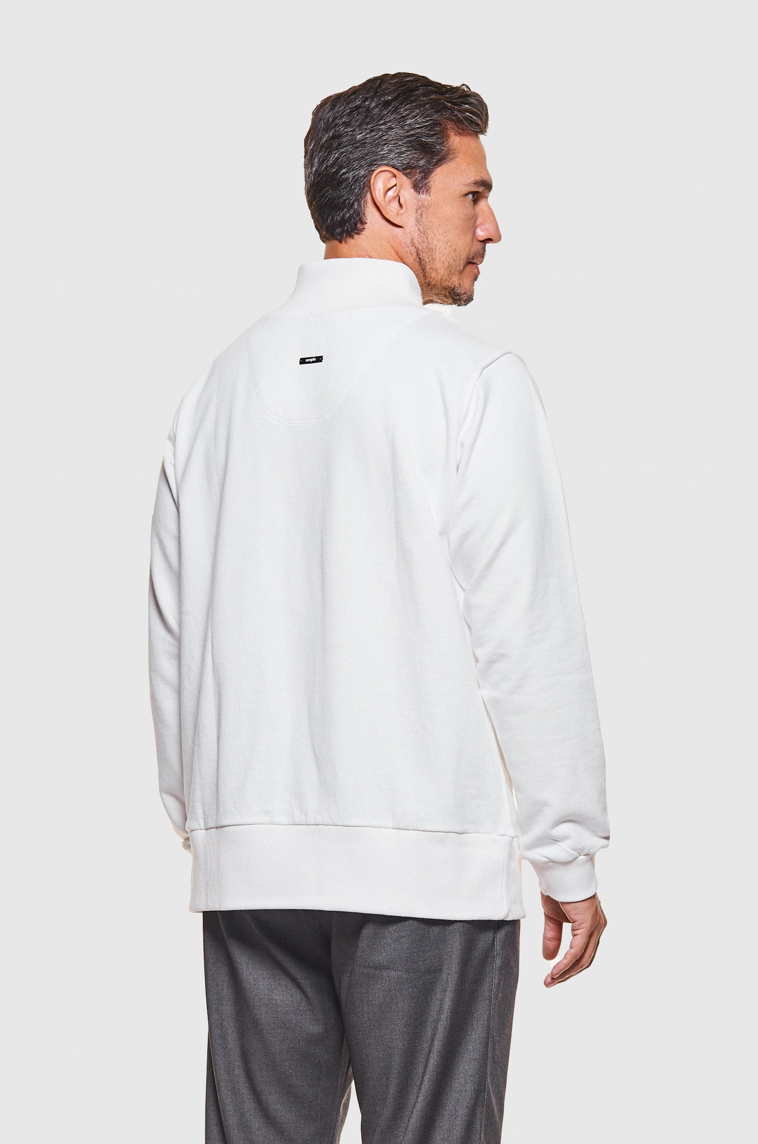 Moletom Decote V Off White