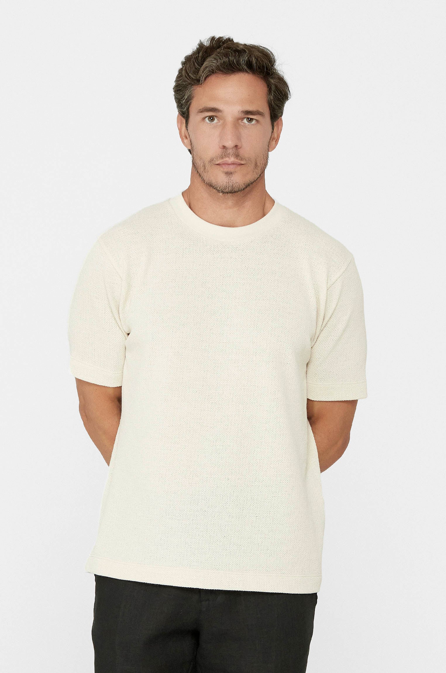 Camiseta Heritage Texturizada Bege