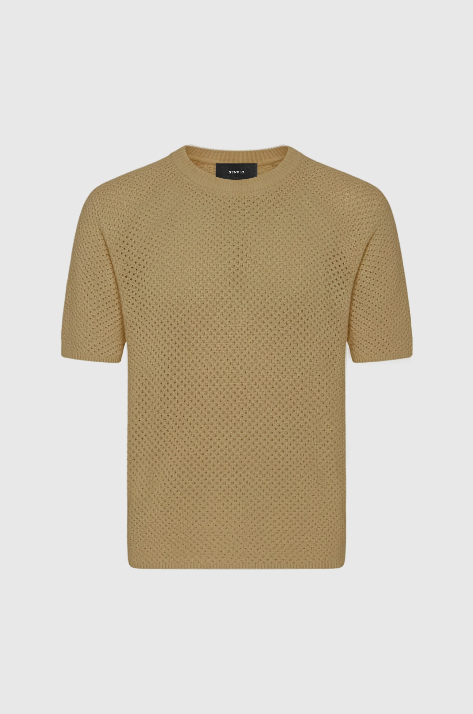 Camiseta Tricô Favo Caramelo