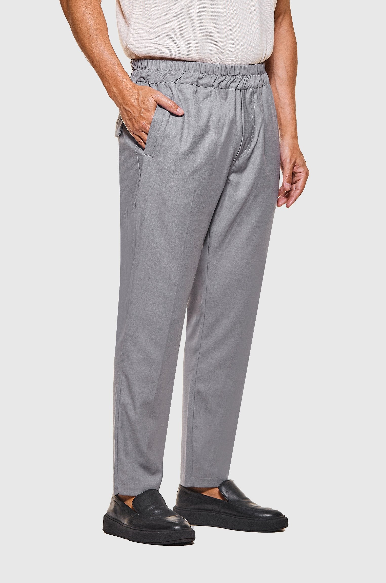 Calça Alfaiataria Jogger Cinza