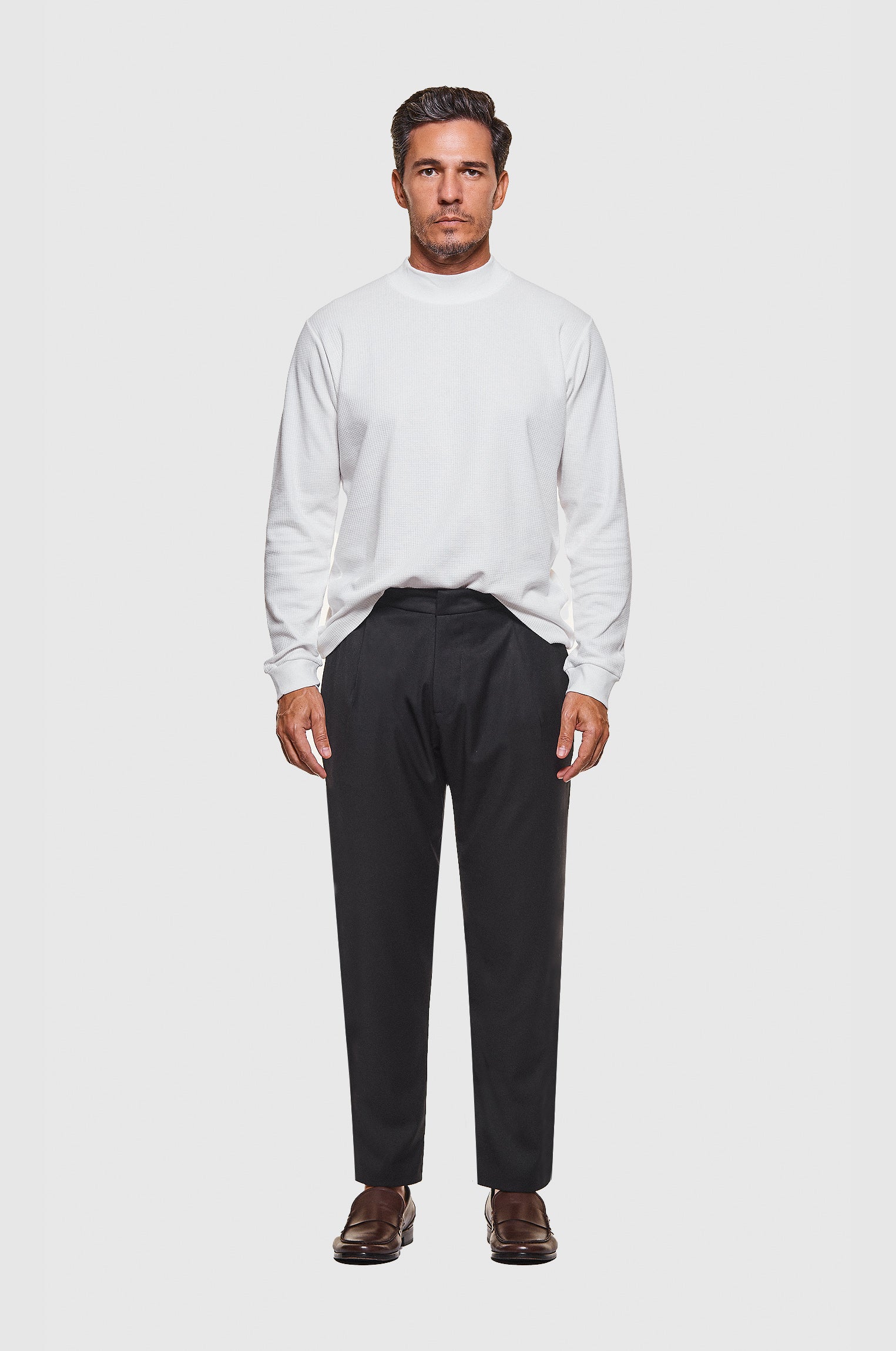 Manga Longa Texturizada Tela Off White