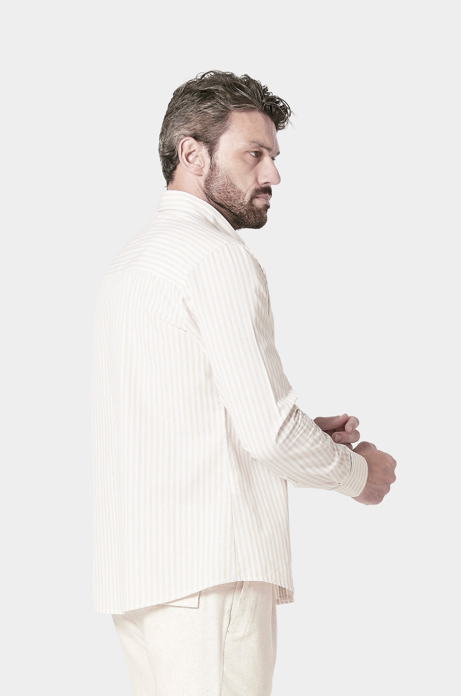 Camisa Gola Garbo Bege