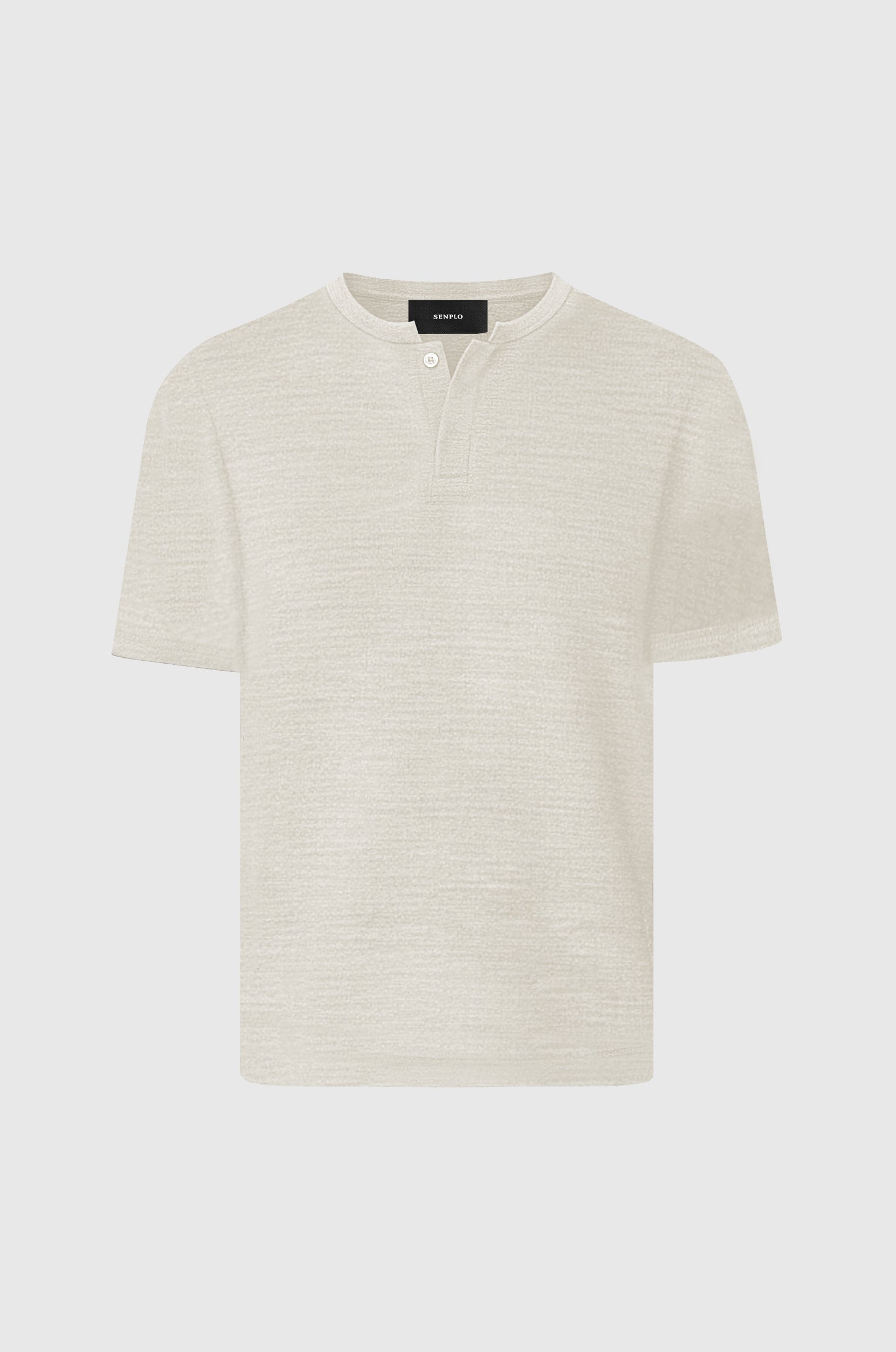 Camiseta Henley Tear Off White