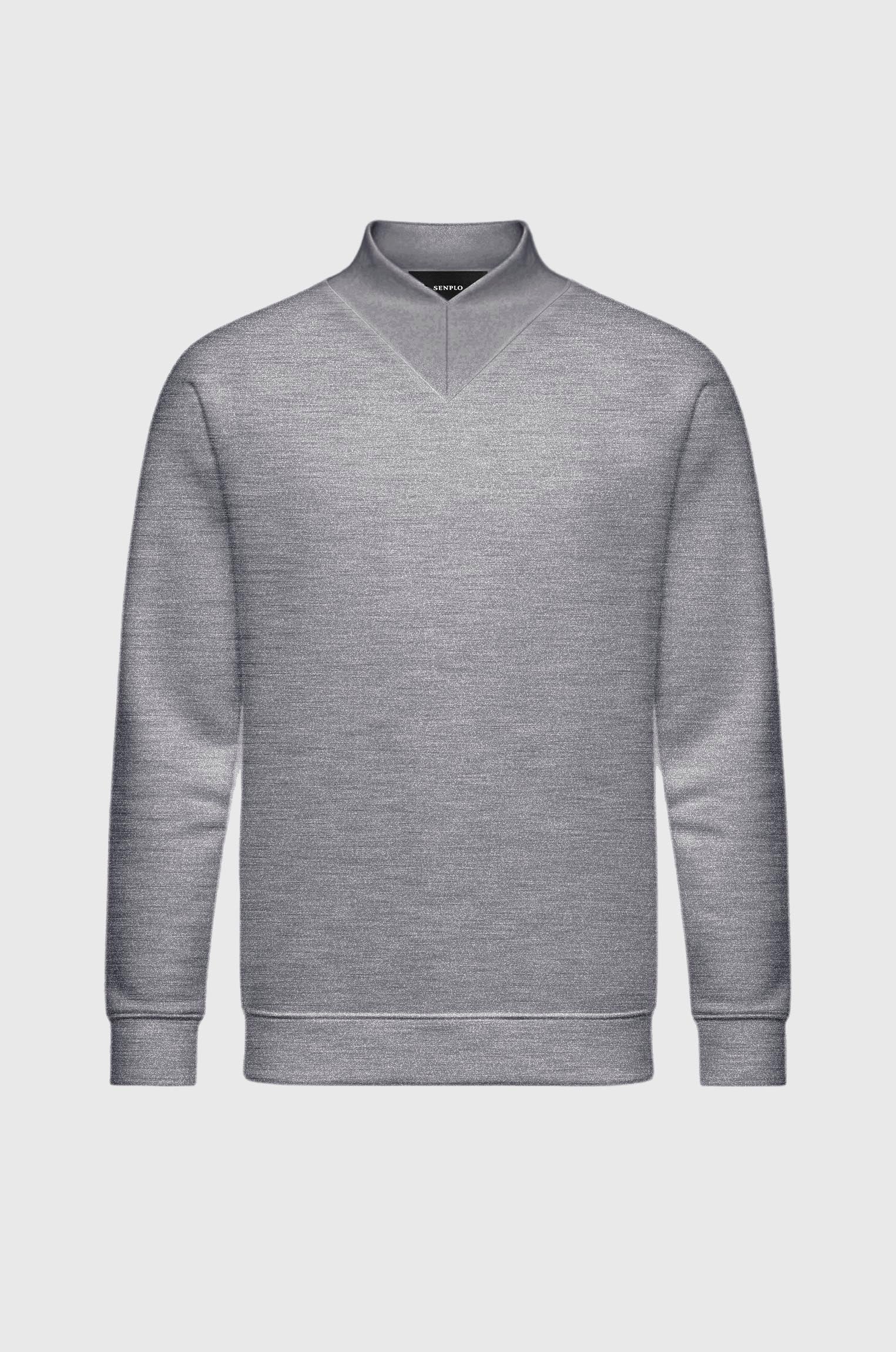 Moletom Decote V Mescla